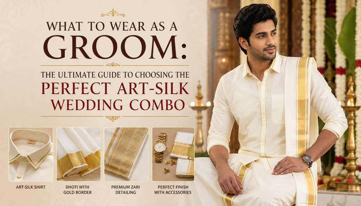 Art Silk Groom Wear: Choose the Perfect Wedding Combo