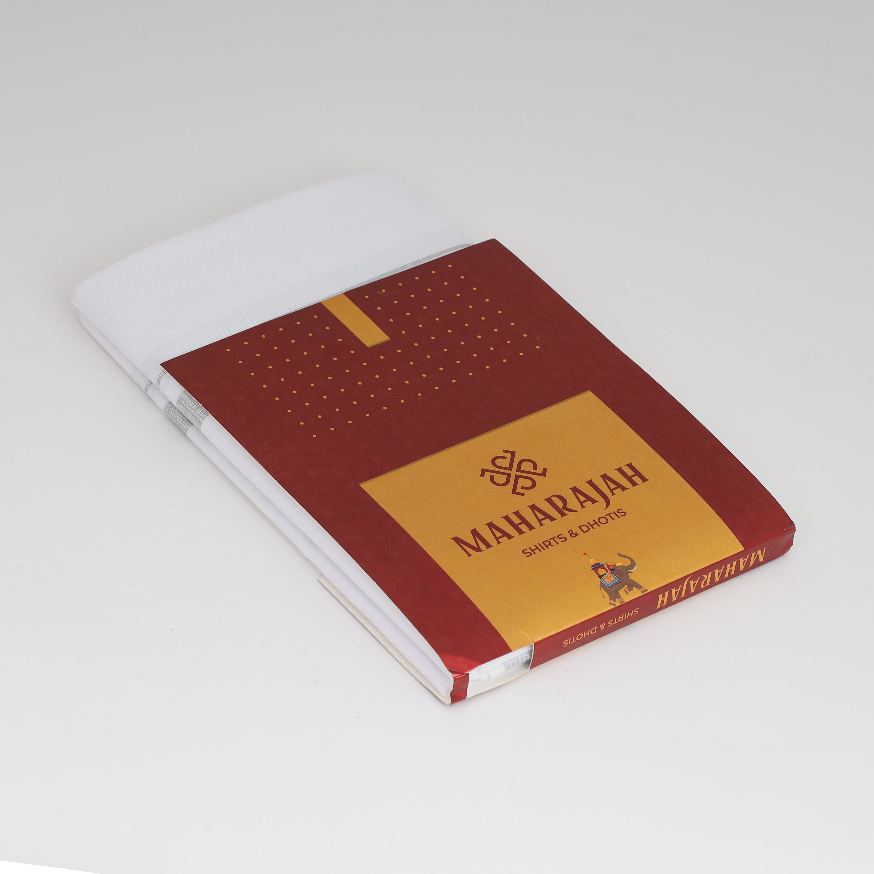 Mens Single Layer White Colour Dhoti with 1 inch Jari - KARIKALAN